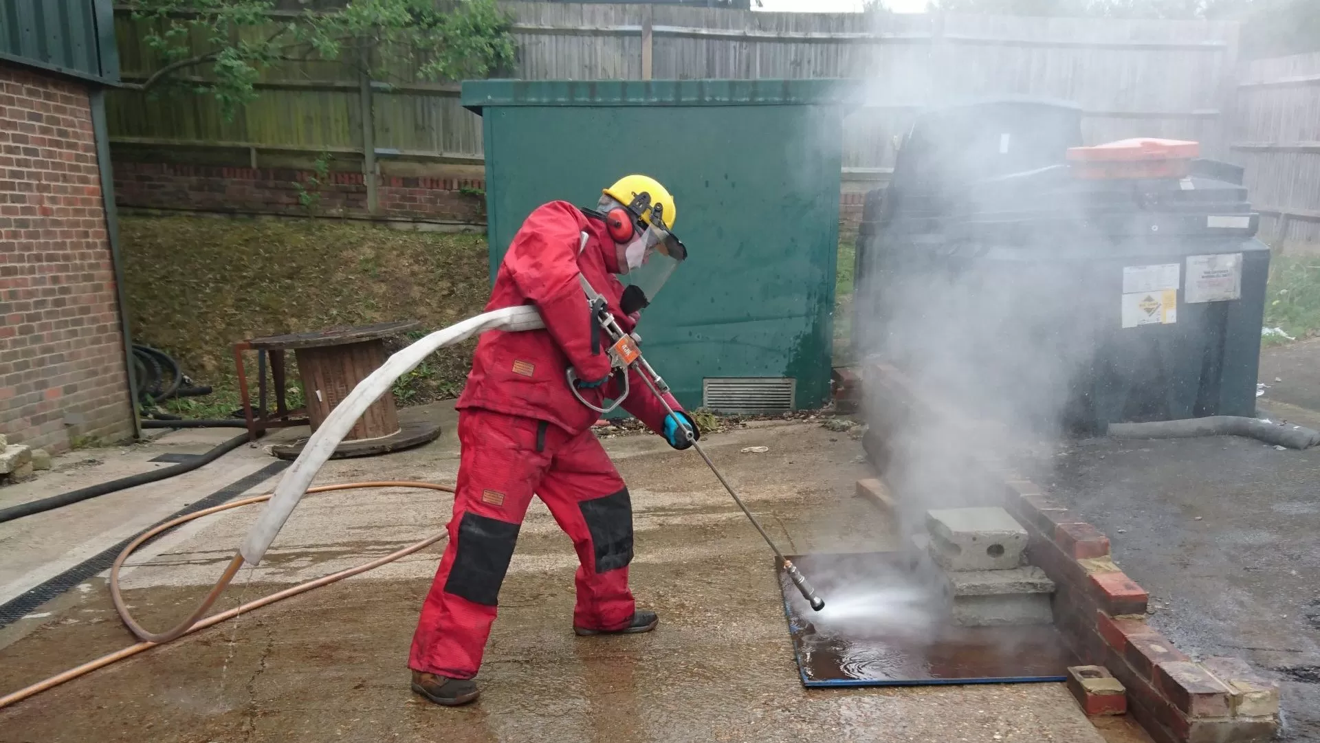 Water jetting in action